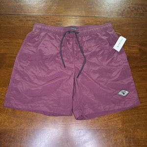 PacSun Swim Mens Size Small S Purple Nylon Board Shorts Swim Trunks Mesh Lined